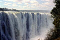 Victoria Falls seen from National Park rainforest. Zimbabwe.