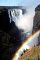 Rainbows at Victoria Falls. Zimbabwe.