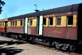 National Railways of Zimbabwe buffet car at Victoria Falls Railway station. Zimbabwe.