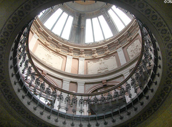 Dome of neo-classical entrance at Teylers Museum. Haarlem, Netherlands.