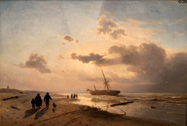 After the Storm seascape painting (c1867) by Willem Antonie van Deventer at Teylers Museum. Haarlem, Netherlands.