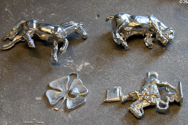 Tin figures created during demonstration at National Tin Figure Museum. Ommen, Netherlands.