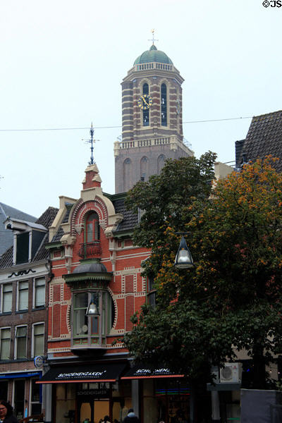 Peperbus late Gothic tower overlooking the town. Zwolle, Netherlands.