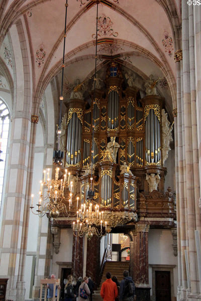 Interior of St. Michael's Church (St. Michaelkerk) now called Academie huis Grote Kirk Zwolle & serving as a cultural center. Zwolle, Netherlands.