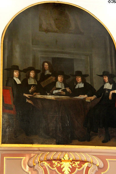 Oil painting in style of Dutch Master at St. Michael's Church. Zwolle, Netherlands.