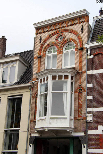 Typical style building in historic center. Zwolle, Netherlands.