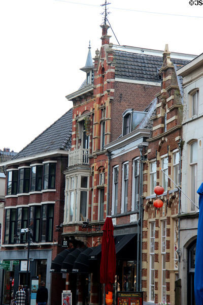 Streetscape in historic center. Zwolle, Netherlands.