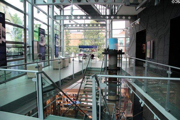 Modern entrance lobby of ANNO Stadsmuseum Zwolle. Zwolle, Netherlands.