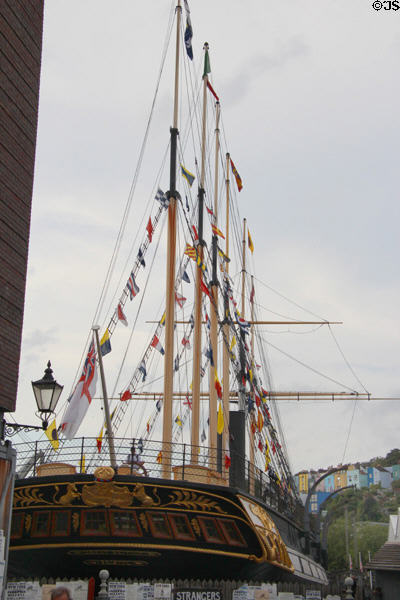 SS Great Britain (1843) built by Isambard Kingdom Brunel and, at the time, the world's biggest ship & first major iron hulled vessel. Bristol, England.