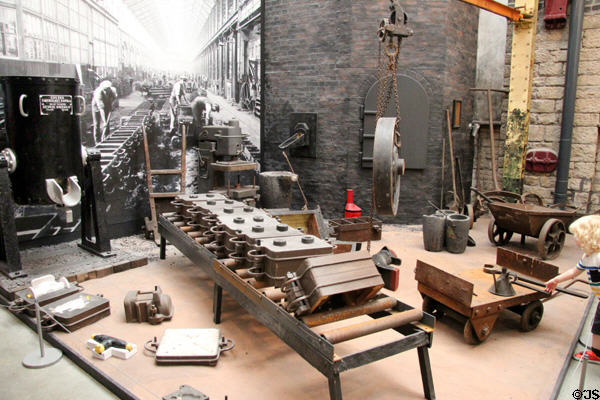 Foundry, one of two at Swindon Works, where metal casings were made well into 20thC at STEAM Museum of Great Western Railway. Swindon, England.