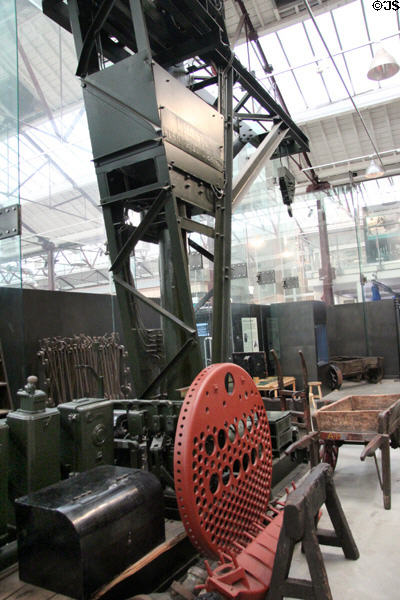 Antique machinery for production of locomotives at STEAM Museum of Great Western Railway. Swindon, England.