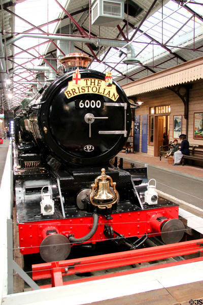The GWR Bristolian 6000 was one of a class of locomotives which provided a dedicated passenger service, inaugurated in 1935, from London Paddington to Bristol at STEAM Museum of Great Western Railway. Swindon, England.