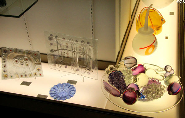 Modern American Glass collection at Museum of American Glass. Milville, NJ.
