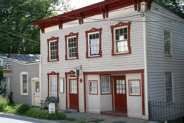 Wooden Italianate double house & tin shop (1875-85) (15481 Second St.) owned by Waterford Foundation. Waterford, VA.
