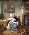 Old Woman Reading painting by Wybrand Hendriks at Teylers Museum. Haarlem, Netherlands.