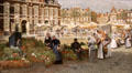 Flower market on the Grote Markt in The Hague painting by Johannes Christiaan Karel Klinkenberg at Teylers Museum. Haarlem, Netherlands.
