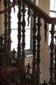 Detail of ornately carved banister in home of Pieter Teyler at Teylers Museum. Haarlem, Netherlands.