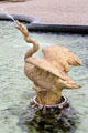 Statue of swan blowing water in Venus Fountain. Het Loo, Netherlands.