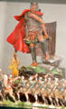 Tin figure diorama showing Roman soldier drawing his sword at National Tin Figures Museum. Ommen, Netherlands.