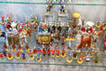 Display of tin figures representing India with elephants at National Tin Figure Museum. Ommen, Netherlands.