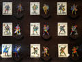 Tin figures replicating images on postage stamps from San Marino at National Tin Figure Museum. Ommen, Netherlands.