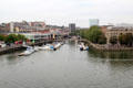 Long view down Floating Harbour. Bristol, England.