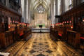 Chancel & choir stalls at Bristol Cathedral. Bristol, England.