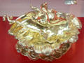 Silver-gilt salt & spoon by Robert Garrard, London at Bristol Museum & Art Gallery. Bristol, England