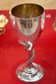 Silver-gilt standing cup with snake twisted around stem by E & J Barnard, London at Bristol Museum & Art Gallery. Bristol, England.