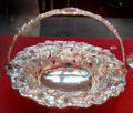Cake basket by Henry Wilkinson & Co, Sheffield in Rococo style at Bristol Museum & Art Gallery. Bristol, England