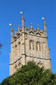 Detail of tower of St James Church & its pinnacles. Chipping Campden, England.