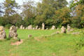King's Men Stone Circle, part of the Rollright Stones complex and used for ceremonial purposes. England.